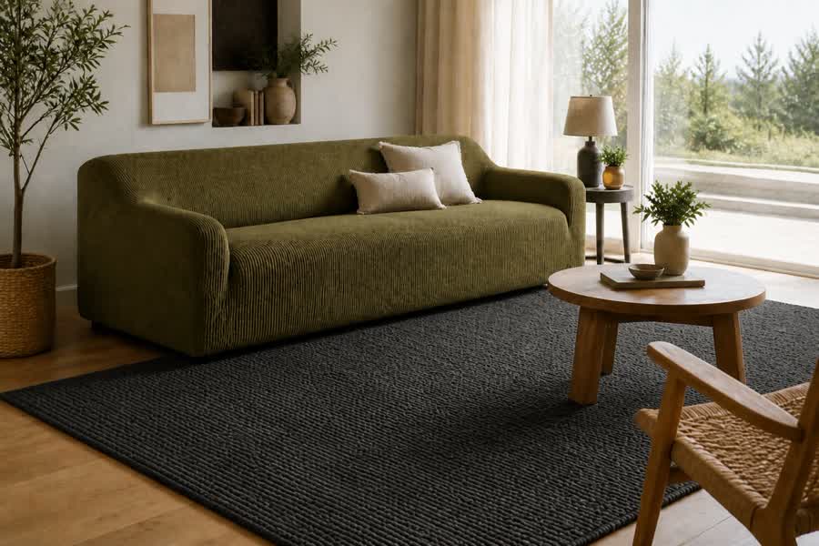 Antrasit Soft Dokuma Salon Halısı 160x230